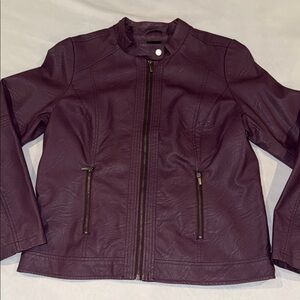 Reitmans Purple Faux Leather Jacket